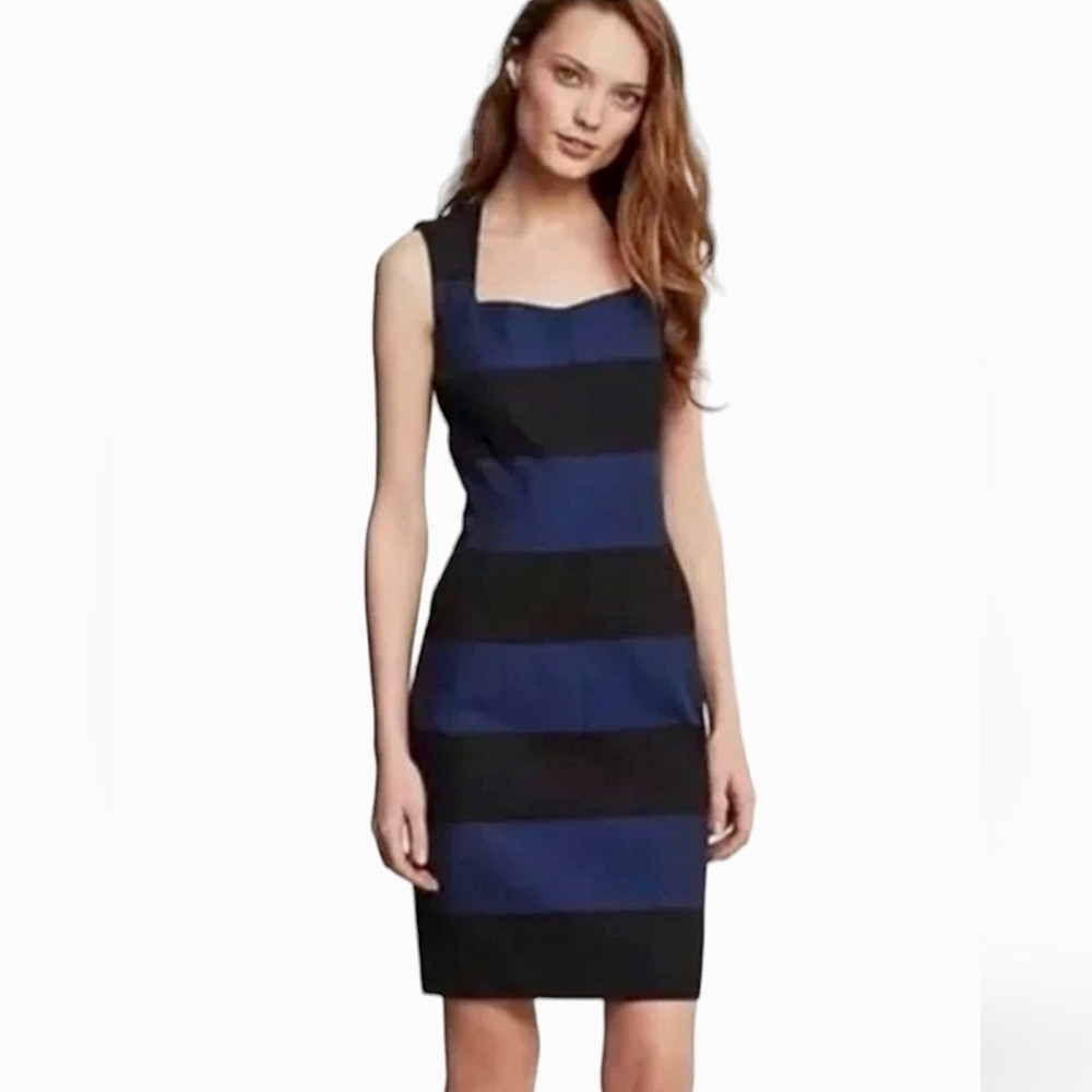 Banana Republic Sloan Midi  Stripe dress size 10